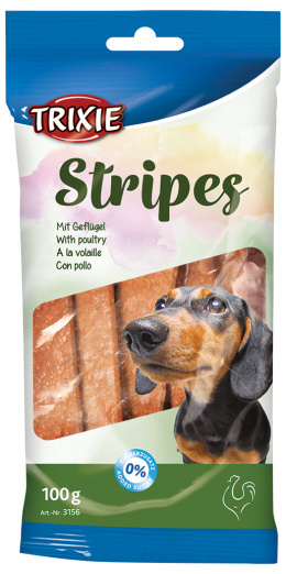Trixie Stripes žuvacie tyčinky s hydinou, light, 100 g