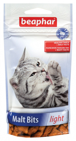 Pochúťka s malt pastou Beaphar Malt bits light 35g