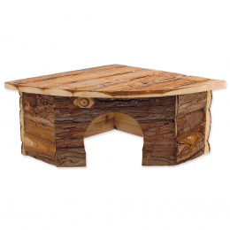 Domcek SA Rohovy dreveny s korou 30x30x16cm