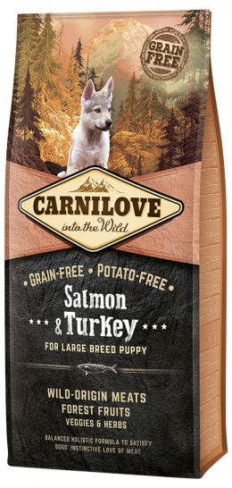 Carnilove granuly for Large Breed Puppy losos a morka 12 kg