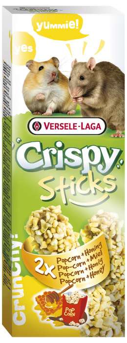 Tyčinky VERSELE-LAGA Crispy Popcorn, med pre škrečky a potkany 110g