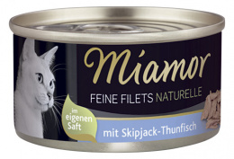 Konzerva MIAMOR Feine Filets Naturelle skipjack - tuniak v šťave 80g