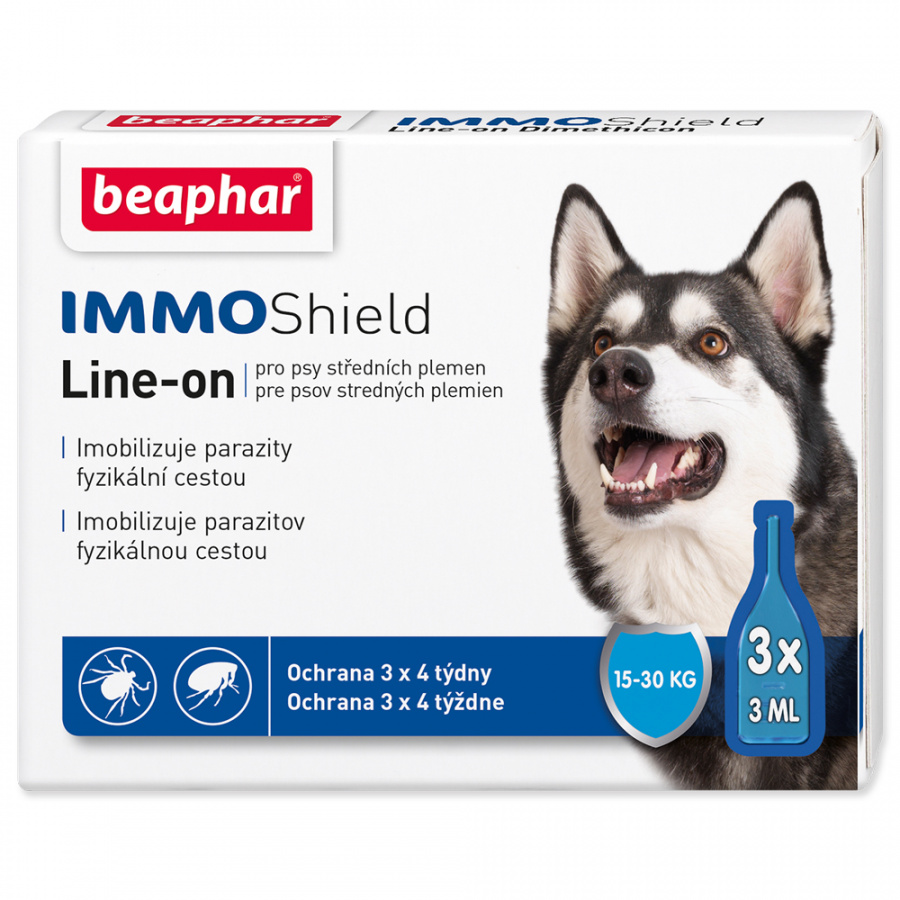 Beaphar Line-on IMMO Shield pes M 3x3 ml Beaphar Line-on IMMO Shield pes M 3x3 ml