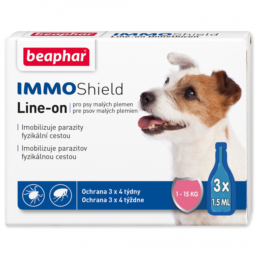 Beaphar Line-on IMMO Shield pes S 3x1,5 ml Beaphar Line-on IMMO Shield pes S 3x1,5 ml