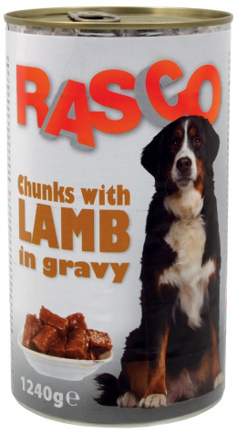 Konzerva Rasco Dog jahnacie kusky v stave 1240g