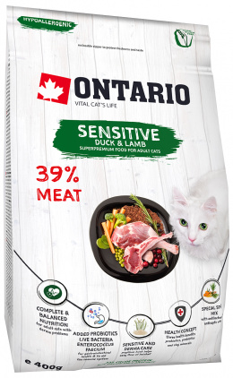 Ontario Cat Sensitive/Derma 0,4kg