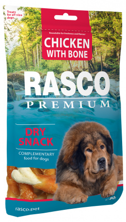 Rasco Premium pochúťka kosti obalené kuracím mäsom 80 g