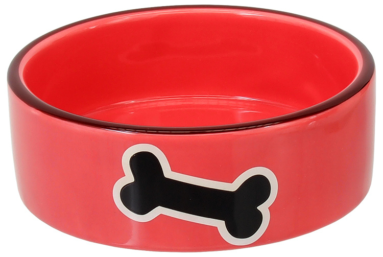 Miska DF keramicka potlacena kost cervena 12,5x4,5cm 0,29l Miska DF keramicka potlacena kost cervena 12,5x4,5cm 0,29l