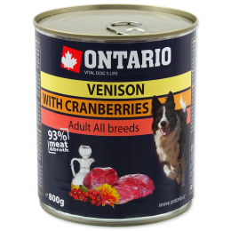 ONTARIO konz.Venison, Cranberries, Safflower Oil 800g
