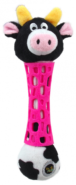 BeFun hračka TPR plyšová kravička 17 cm