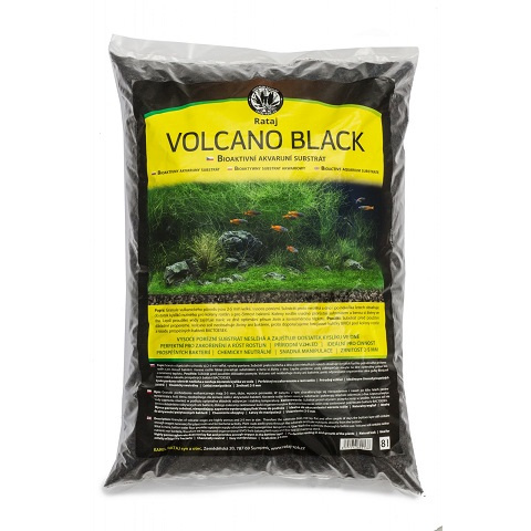 Rataj Volcano Black čierny akvarijný substrát 8 l title=