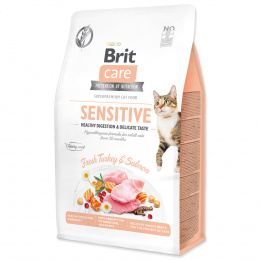 Brit Care granuly Cat Grain-Free Sensitive Healthy Digestion &amp; Delicate Taste morka a losos 0,4 kg