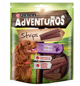 Purina Adventuros Strips pochúťka pre psov Srnčia príchuť 90 g 
