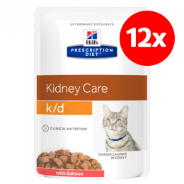 Hill´s Precription Diet Feline k/d Salmon kapsička 12x85 g