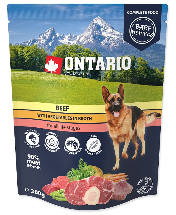 Ontario kapsička hovädzie a zelenina vo vývare 300g Ontario kapsička hovädzie a zelenina vo vývare 300g