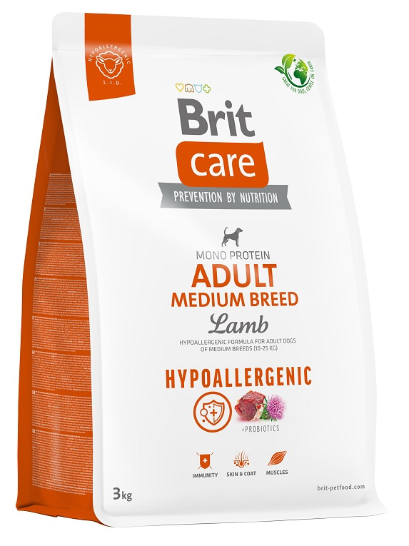 Brit Care granuly Dog Hypoallergenic Adult Medium Breed 3kg Brit Care granuly Dog Hypoallergenic Adult Medium Breed 3kg