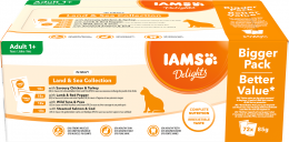 IAMS Delights kapsička morské a suchozem. mäso v omáčke multipack 72x85g