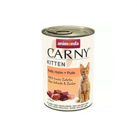 Carny Kitten hovadzie, telacie a kura 400g title=