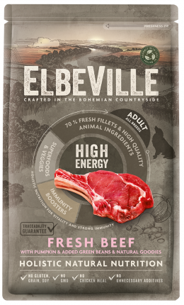 ELBEVILLE granuly  Adult All Breeds Fresh Beef High Energy 1,4kg