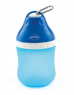 REC cestovná fľaška na vodu s miskou modrá  400 ml 