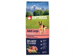 Ontario granuly Adult Large hovädzie mäso a ryža 12 kg