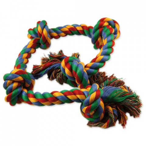 Uzel Dog Fantasy bavlněný barevný 5 knotů 95cm title=