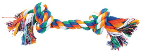 Uzel bavlněný barevný 2 uzle 25cm