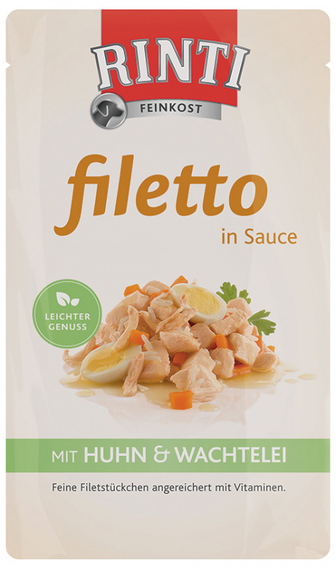 Kapsička RINTI Filetto kuře + křepelčí vejce ve šťávě 125g