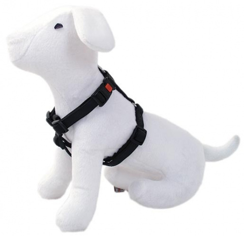 Postroj DOG FANTASY Classic černý 35 - 50 cm