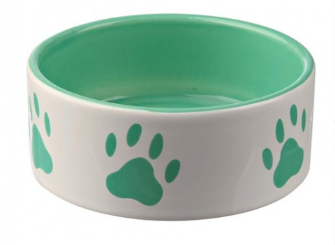 Miska keramická pro psy Trixie bílo-zelená 20cm*1400ml