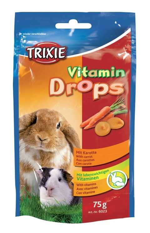 Dropsy pro hlodavce Trixie 75g mrkev