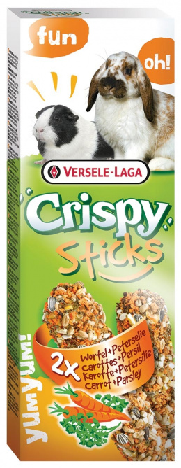 Tyčinky Versele-Laga Crispy s mrkví a petrželkou pro králíky a morčata 110g