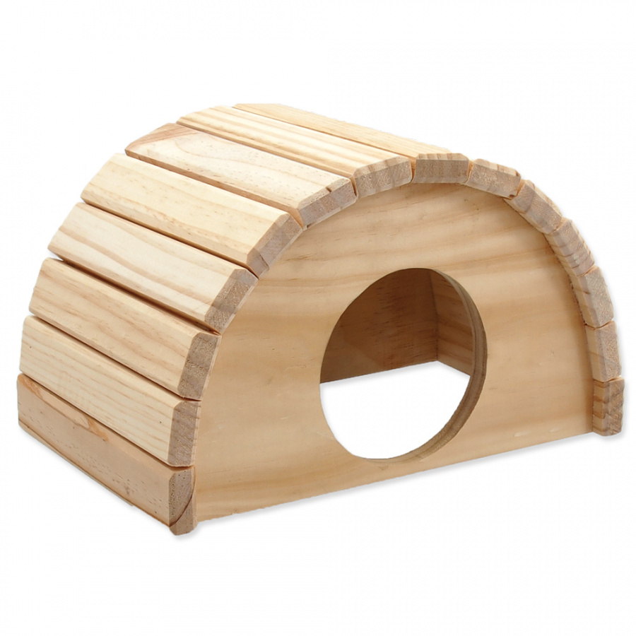 Domek Small Animals půlkruh dřevěný 24cm Domek Small Animals půlkruh dřevěný 24cm