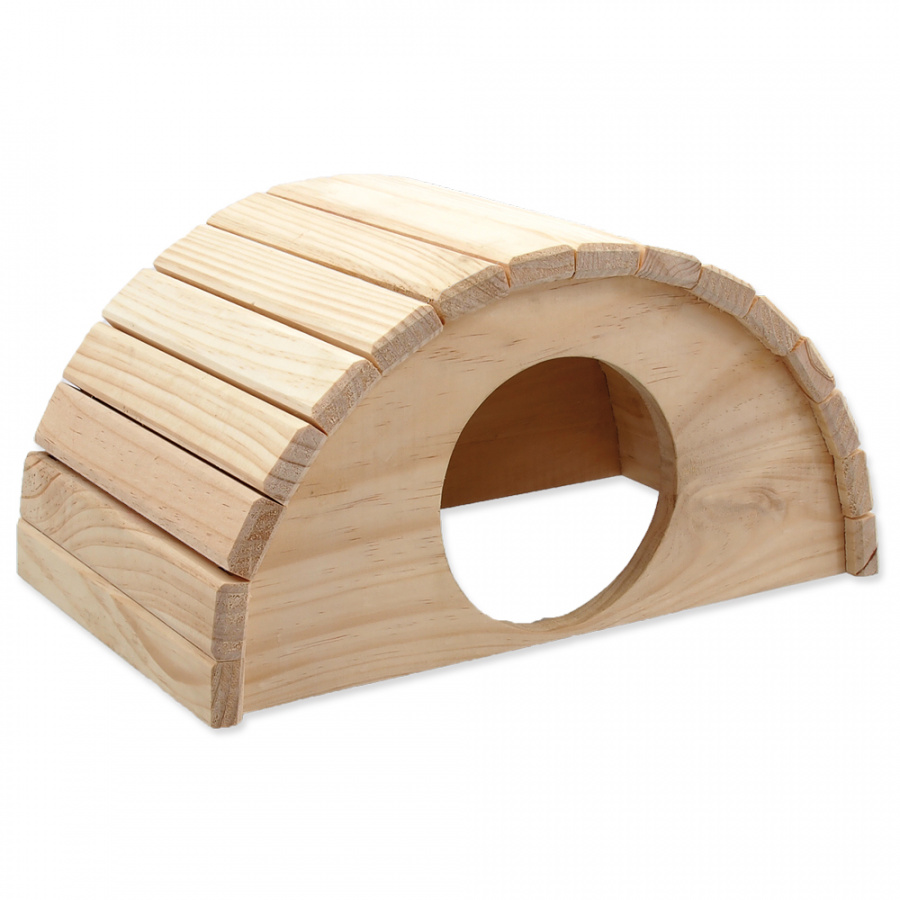 Domek Small Animals půlkruh dřevěný 31cm Domek Small Animals půlkruh dřevěný 31cm
