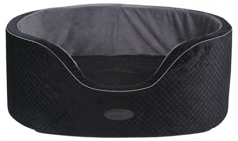 Pelíšek SCRUFFS Park Lane Oval Bed černo-šedý 80cm