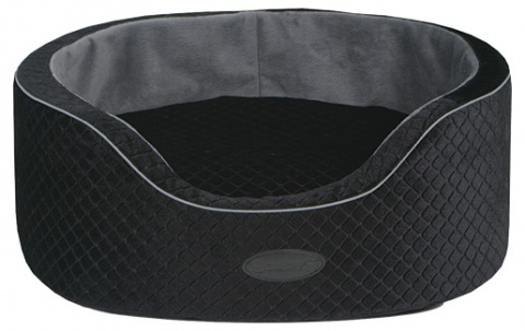Pelíšek SCRUFFS Park Lane Oval Bed černo-šedý 60cm