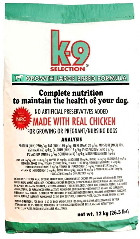 K-9 Growth Large Breed 20kg