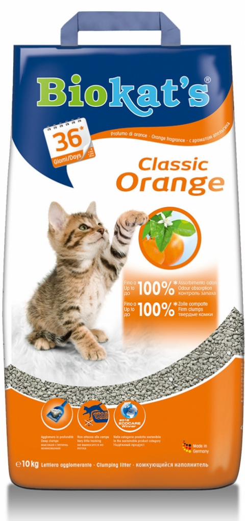 Podestýlka BIOKAT&#039;S CLASSIC ORANGE 10kg