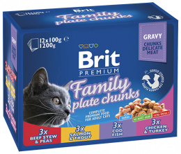 Kapsičky Brit Premium Cat Family 12x100g
