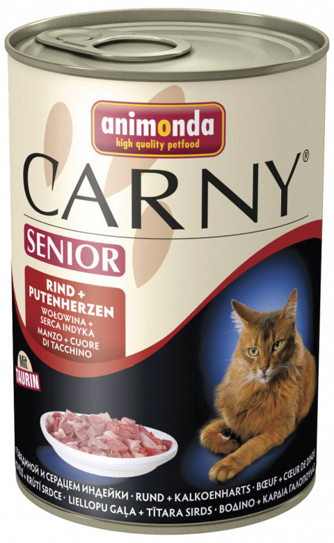 Konzerva ANIMONDA Carny senior hovězí+krůtí srdce 400g title=