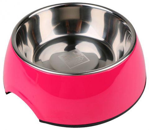 Miska nerez Dog Fantasy kulatá růžová 160ml