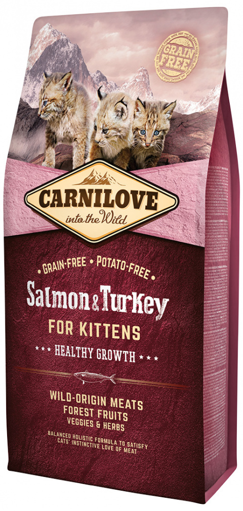 Carnilove Salmon and Turkey Kittens Healthy Growth 6kg title=