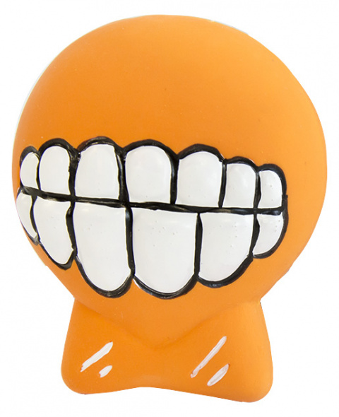 Hračka Dog Fantasy Latex Zuby se zvukem oranžová 7cm title=