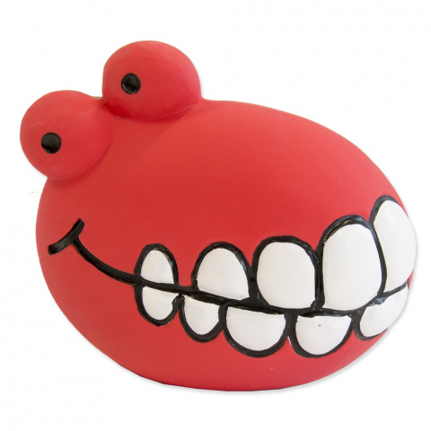 Hračka Dog Fantasy Latex Zuby se zvukem červená 8cm