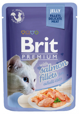 Brit Premium Cat Delicate Fillets v želé s lososem 85g
