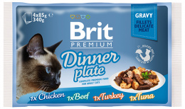 Brit Premium Cat Delicate Fillets ve šťávě Dinner Plate 340g (4x85g)