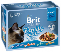 Brit Premium Cat Delicate Fillets in Gravy Family Plate 1020g (12x85g)