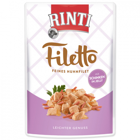 Kapsička Rinti Filetto kuře+šunka v želé 100g title=