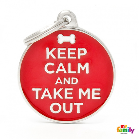 Známka My Family Charms popis KEEP CALM/OUT title=