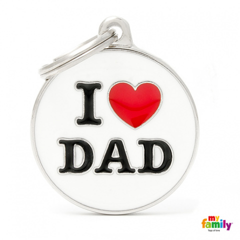 Známka My Family Charms popis I LOVE DAD title=